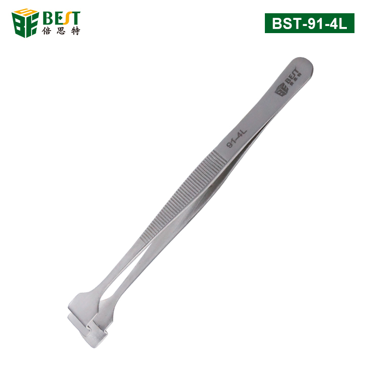 BST-91-4L SA 晶元鑷子 加厚不銹鋼晶元鑷子 302不銹鋼材 拋光噴砂啞光夾具高硬度鑷子