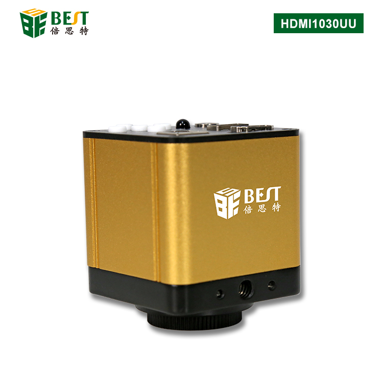 BST-1030UU 顯微鏡攝像機 金色 高清視頻顯微鏡工業(yè)相機高清攝像頭 C/CS接口三目體視顯微鏡 主板珠寶芯片金屬檢測維修