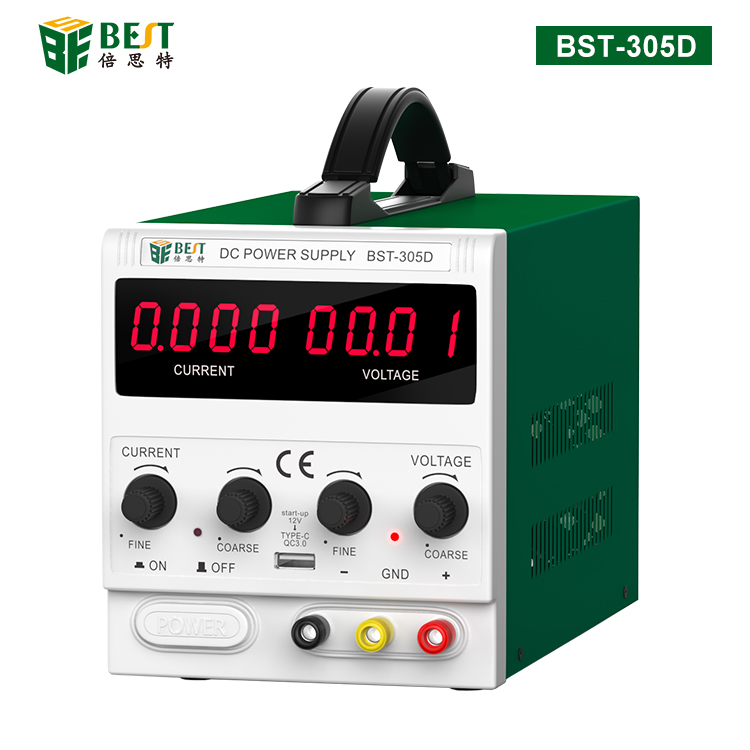 BST-305D 可調(diào)直流穩(wěn)壓維修電源 30V/5A 數(shù)顯電源表手機(jī)維修4位半高精度電流表 帶USB輸出接口