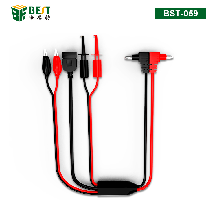 BST-059 手機(jī)維修多用電源線 直流多用電源線手機(jī)維修供電點(diǎn)測試帶USB圓測試鉤鱷魚夾子接口線